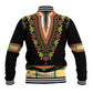 Africa Dashiki Baseball Jacket Embroidery Neckline Floral Pattern LT18