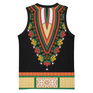 Africa Dashiki Basketball Jersey Embroidery Neckline Floral Pattern LT18