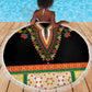 Africa Dashiki Beach Blanket Embroidery Neckline Floral Pattern