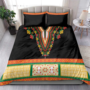 Africa Dashiki Bedding Set Embroidery Neckline Floral Pattern