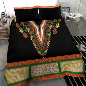 Africa Dashiki Bedding Set Embroidery Neckline Floral Pattern