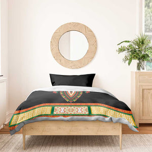 Africa Dashiki Bedding Set Embroidery Neckline Floral Pattern