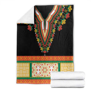 Africa Dashiki Blanket Embroidery Neckline Floral Pattern