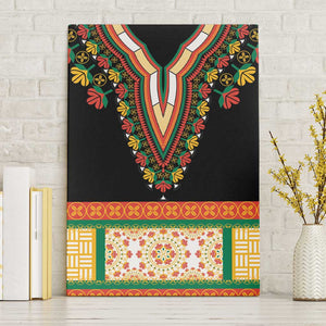 Africa Dashiki Canvas Wall Art Embroidery Neckline Floral Pattern