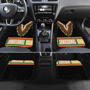 Africa Dashiki Car Mats Embroidery Neckline Floral Pattern