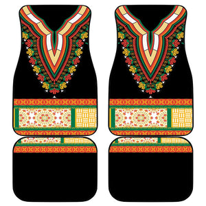 Africa Dashiki Car Mats Embroidery Neckline Floral Pattern