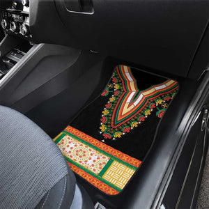 Africa Dashiki Car Mats Embroidery Neckline Floral Pattern