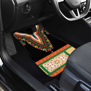 Africa Dashiki Car Mats Embroidery Neckline Floral Pattern