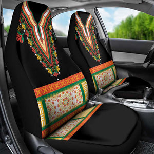 Africa Dashiki Car Seat Cover Embroidery Neckline Floral Pattern