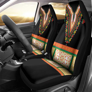 Africa Dashiki Car Seat Cover Embroidery Neckline Floral Pattern