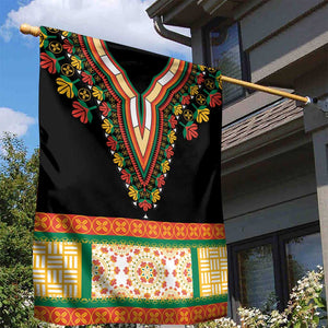 Africa Dashiki Garden Flag Embroidery Neckline Floral Pattern