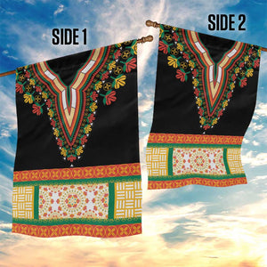 Africa Dashiki Garden Flag Embroidery Neckline Floral Pattern