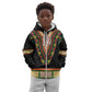 Africa Dashiki Kid Hoodie Embroidery Neckline Floral Pattern