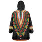 Africa Dashiki KId Wearable Blanket Hoodie Embroidery Neckline Floral Pattern