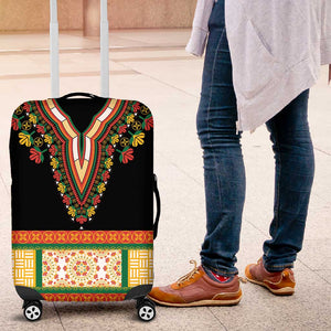 Africa Dashiki Luggage Cover Embroidery Neckline Floral Pattern