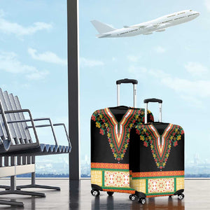 Africa Dashiki Luggage Cover Embroidery Neckline Floral Pattern