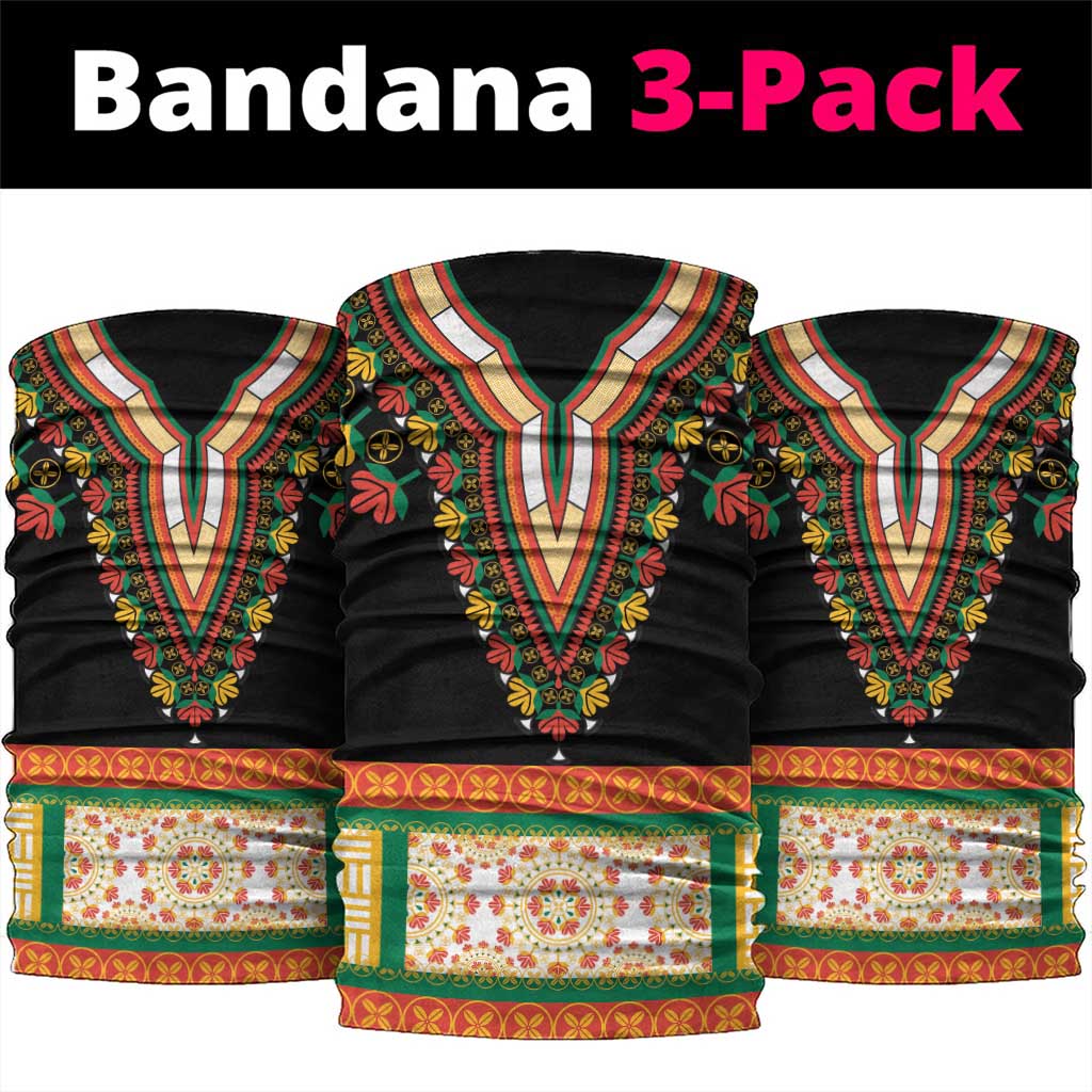 Africa Dashiki Neck Gaiter Embroidery Neckline Floral Pattern LT18