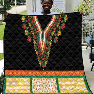 Africa Dashiki Quilt Embroidery Neckline Floral Pattern