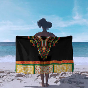 Africa Dashiki Sarong Embroidery Neckline Floral Pattern