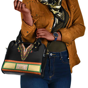 Africa Dashiki Shoulder Handbag Embroidery Neckline Floral Pattern