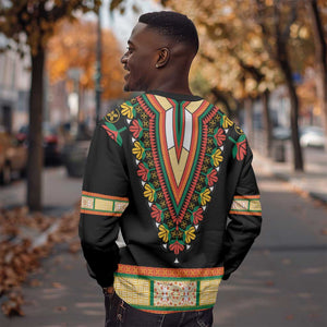 Africa Dashiki Sweatshirt Embroidery Neckline Floral Pattern