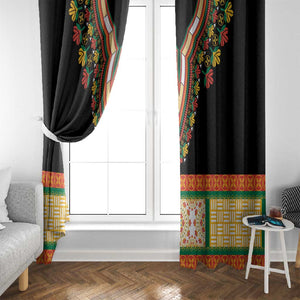 Africa Dashiki Window Curtain Embroidery Neckline Floral Pattern