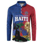 Custom Afro-Haitians Football Spirit Button Sweatshirt Les Grenadiers 2026 World Cup