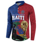 Custom Afro-Haitians Football Spirit Button Sweatshirt Les Grenadiers 2026 World Cup