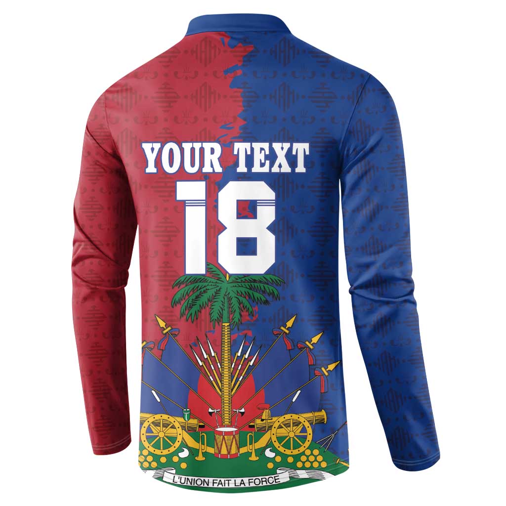 Custom Afro-Haitians Football Spirit Button Sweatshirt Les Grenadiers 2026 World Cup