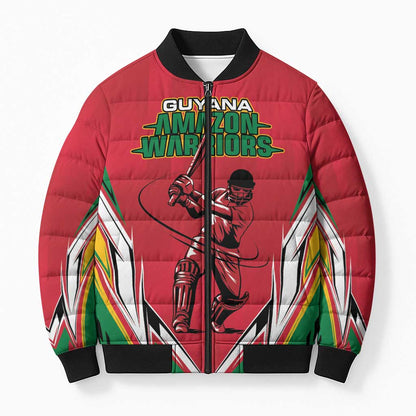 Guyana Cricket Amazon Warriors Custom Bomber Puffer Jacket Go Champion