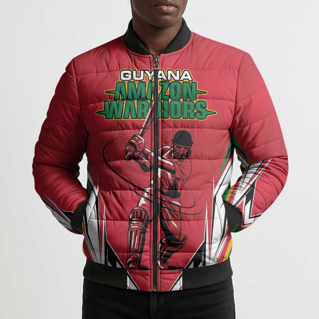 Guyana Cricket Amazon Warriors Custom Bomber Puffer Jacket Go Champion