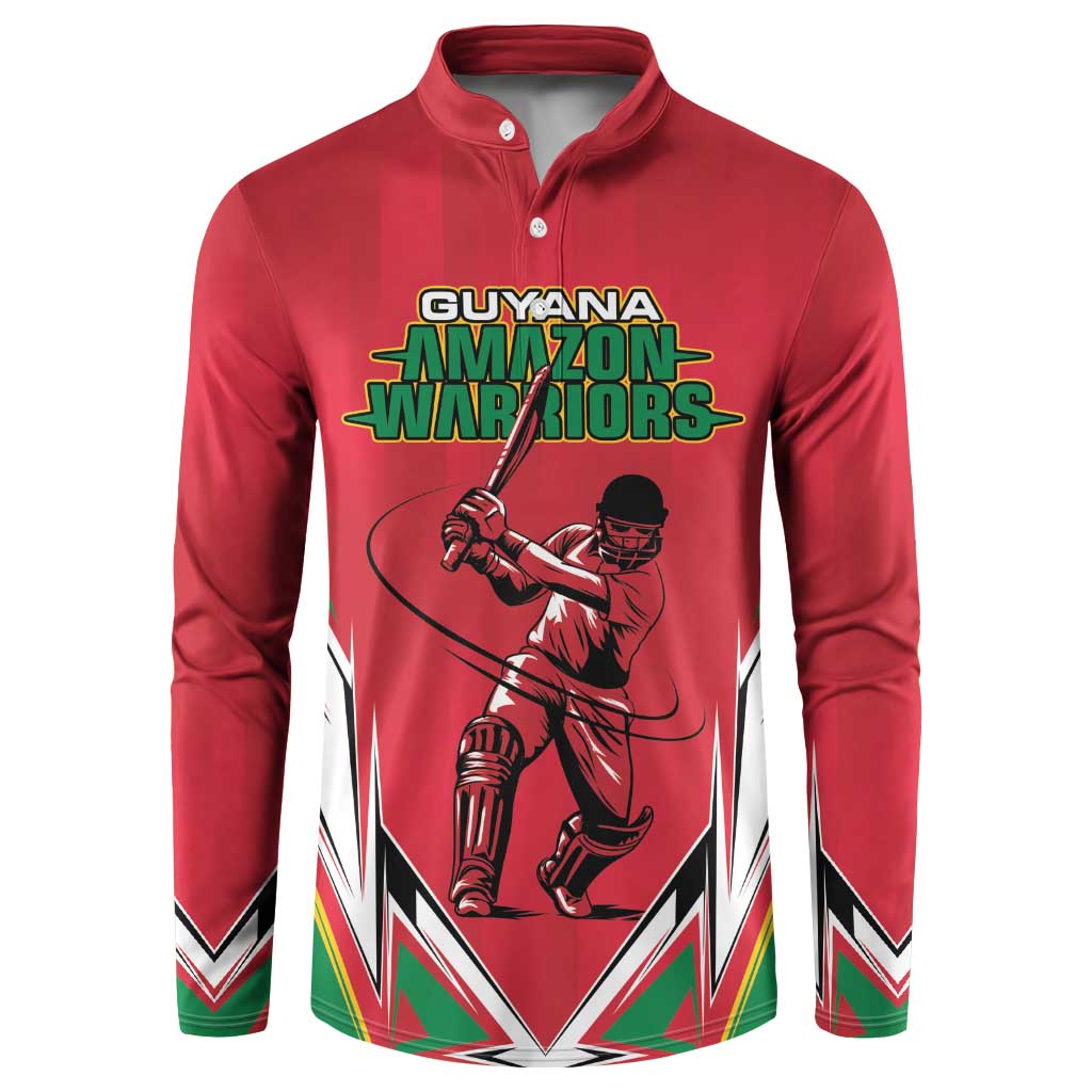 Guyana Cricket Amazon Warriors Custom Button Sweatshirt Go Champion