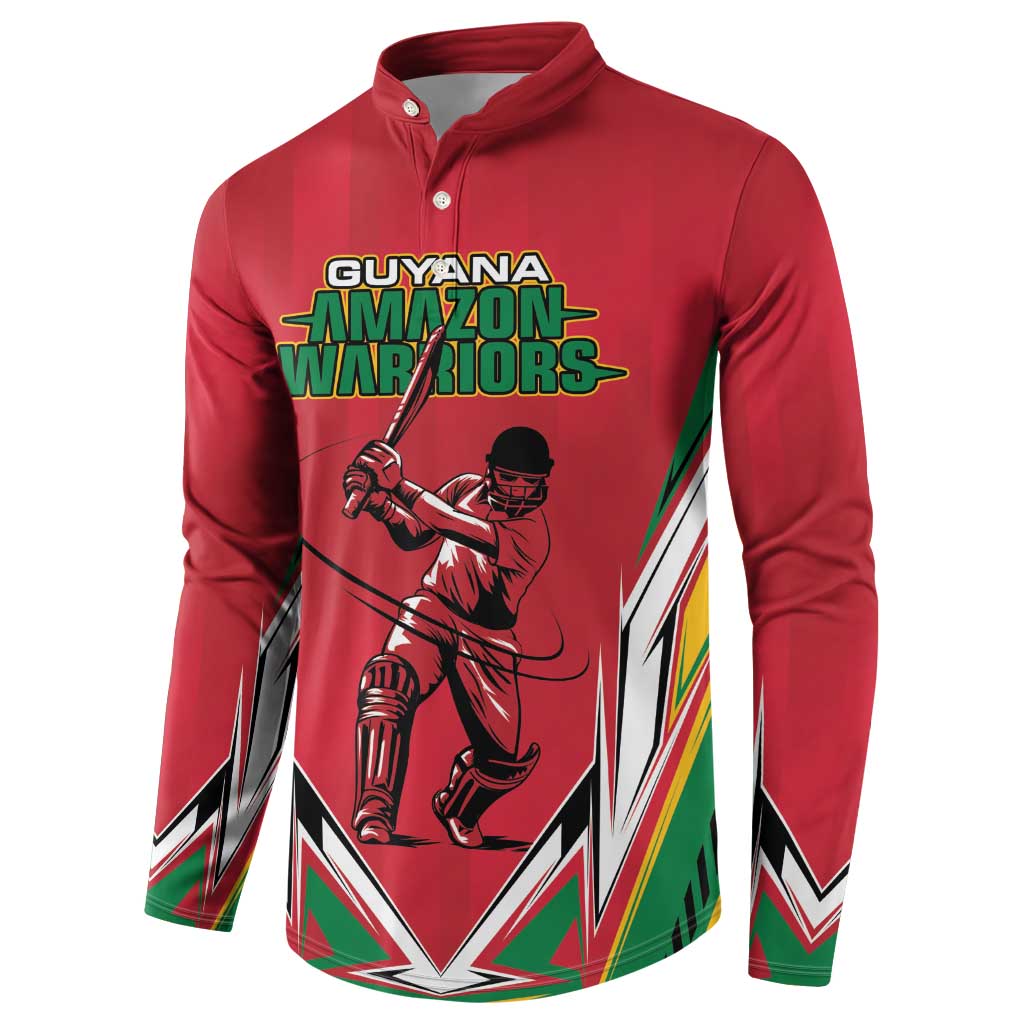 Guyana Cricket Amazon Warriors Custom Button Sweatshirt Go Champion
