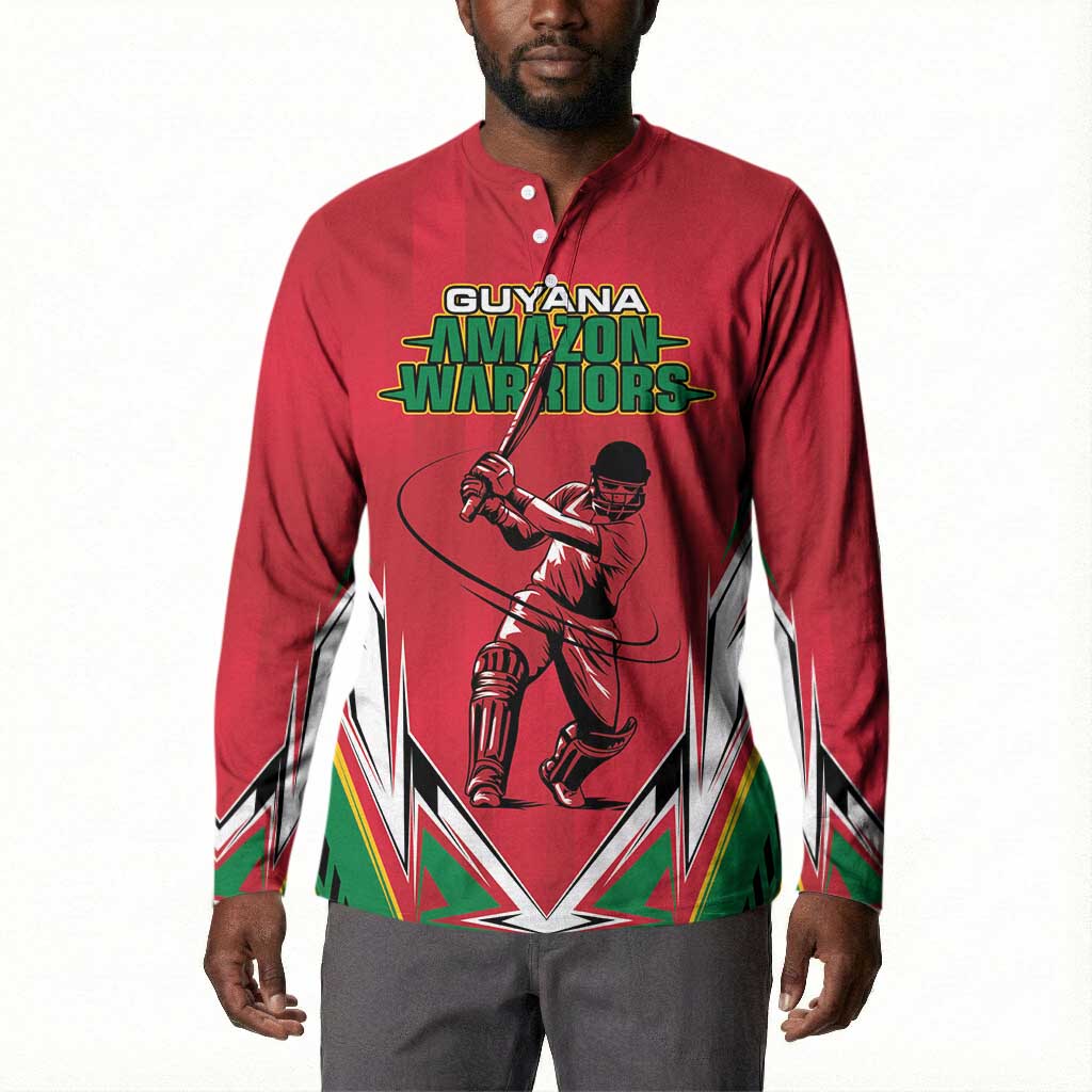Guyana Cricket Amazon Warriors Custom Button Sweatshirt Go Champion