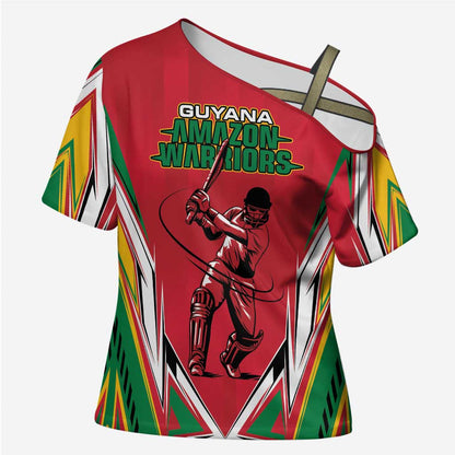 Guyana Cricket Amazon Warriors Custom Cross Shoulder Shirt Go Champion