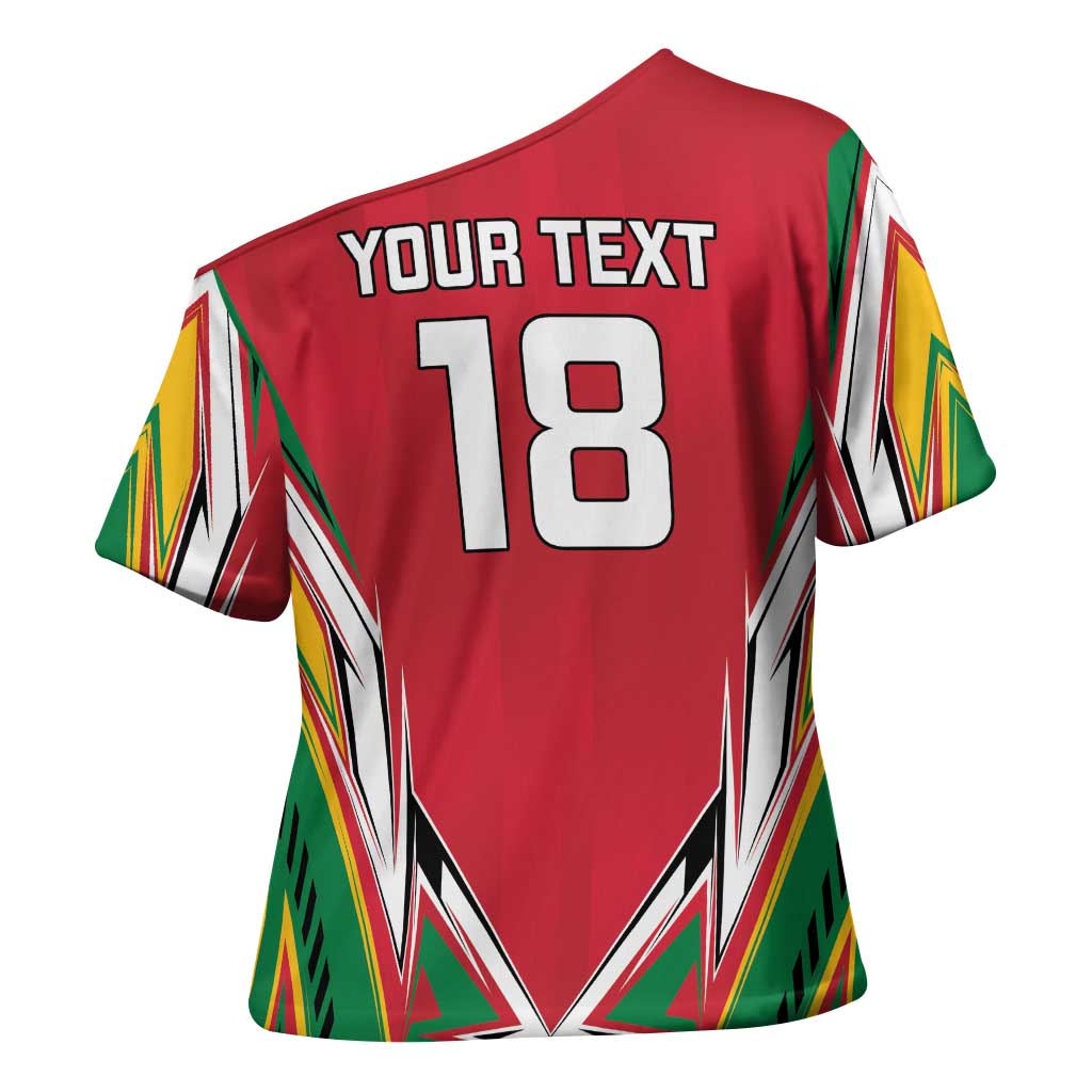 Guyana Cricket Amazon Warriors Custom Cross Shoulder Shirt Go Champion