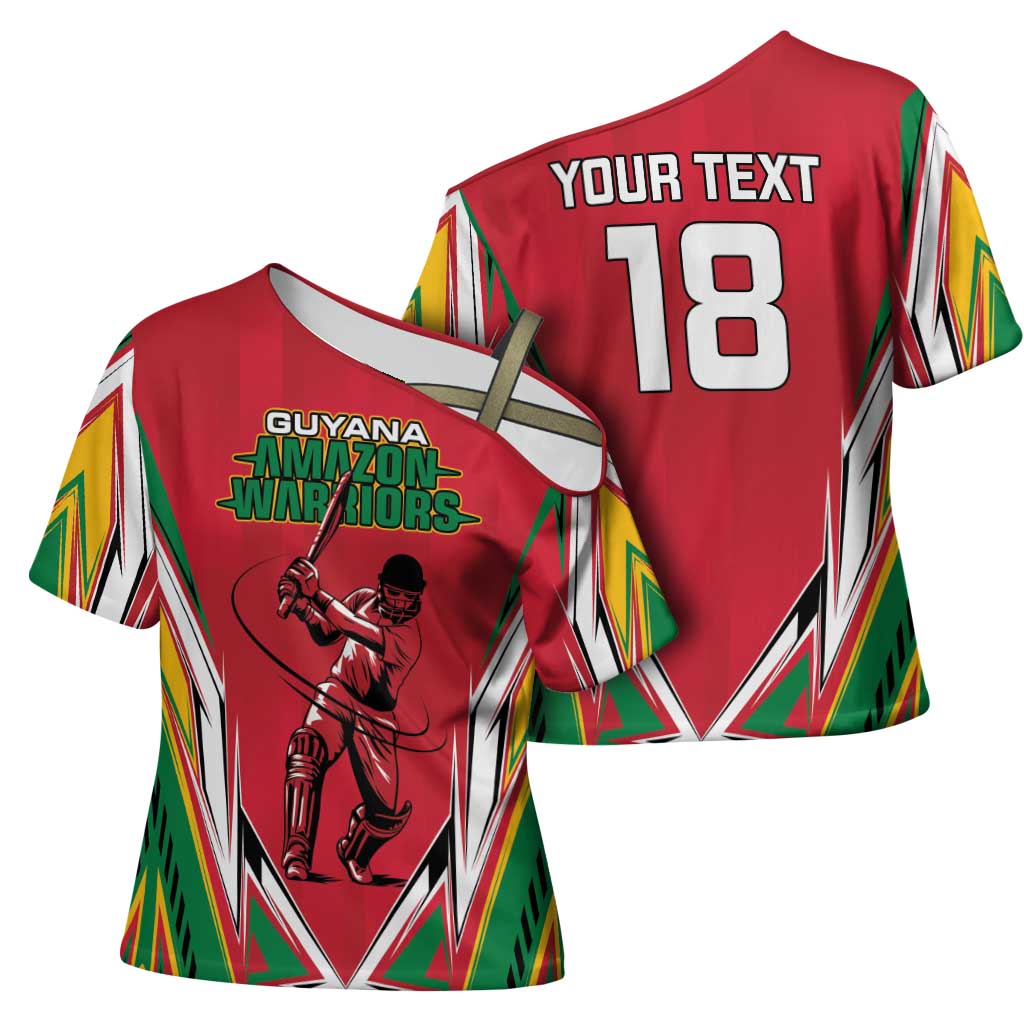 Guyana Cricket Amazon Warriors Custom Cross Shoulder Shirt Go Champion