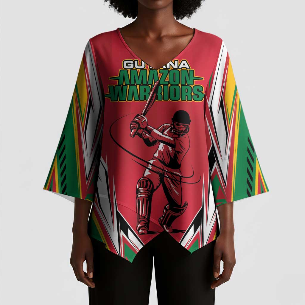 Guyana Cricket Amazon Warriors Custom Kimono Sleeve Blouse Go Champion