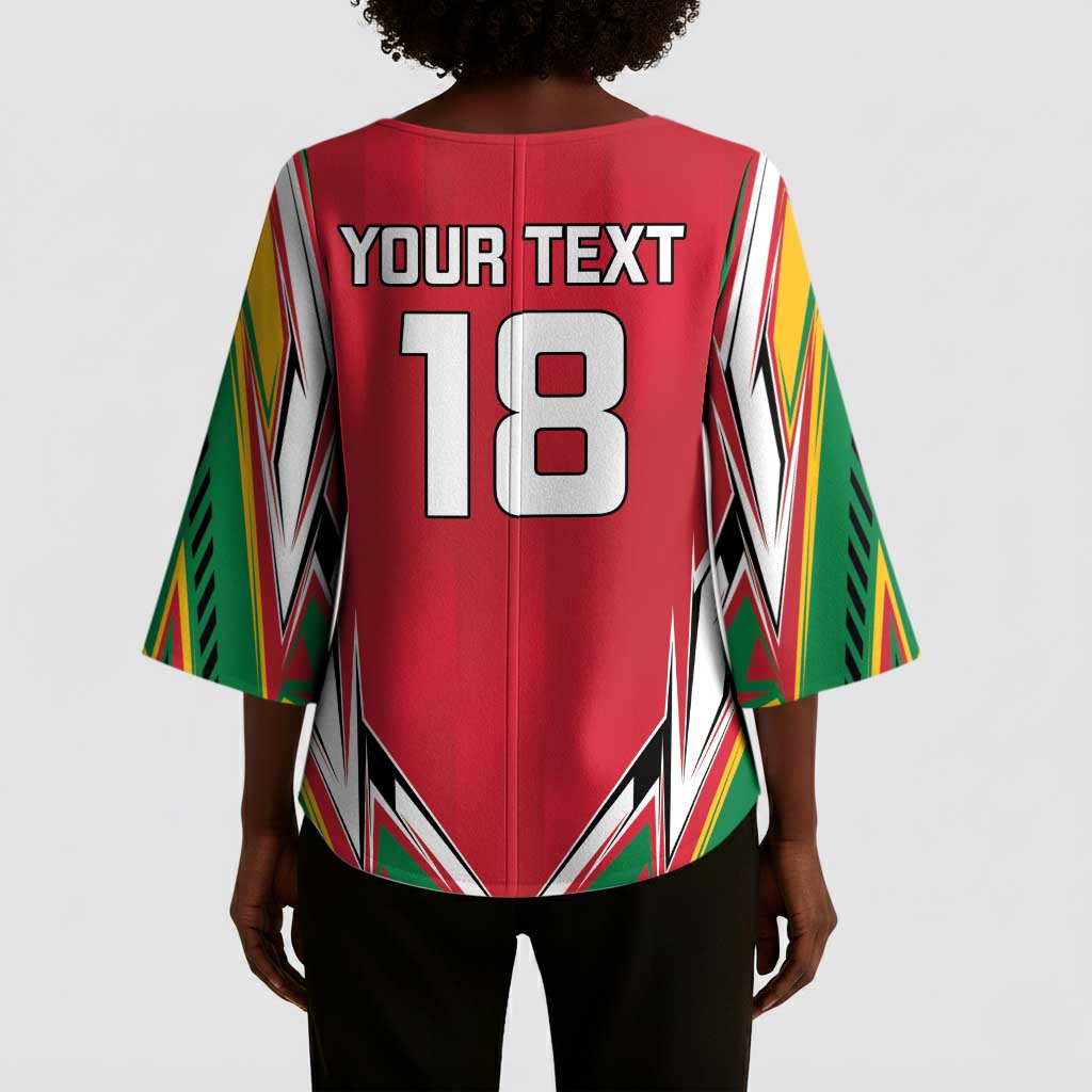 Guyana Cricket Amazon Warriors Custom Kimono Sleeve Blouse Go Champion