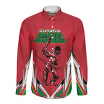 Guyana Cricket Amazon Warriors Custom Long Sleeve Button Shirt Go Champion - African Pride