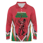 Guyana Cricket Amazon Warriors Custom Long Sleeve Polo Shirt Go Champion - African Pride