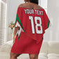 Guyana Cricket Amazon Warriors Custom Off Shoulder Short Dress Go Champion - African Pride