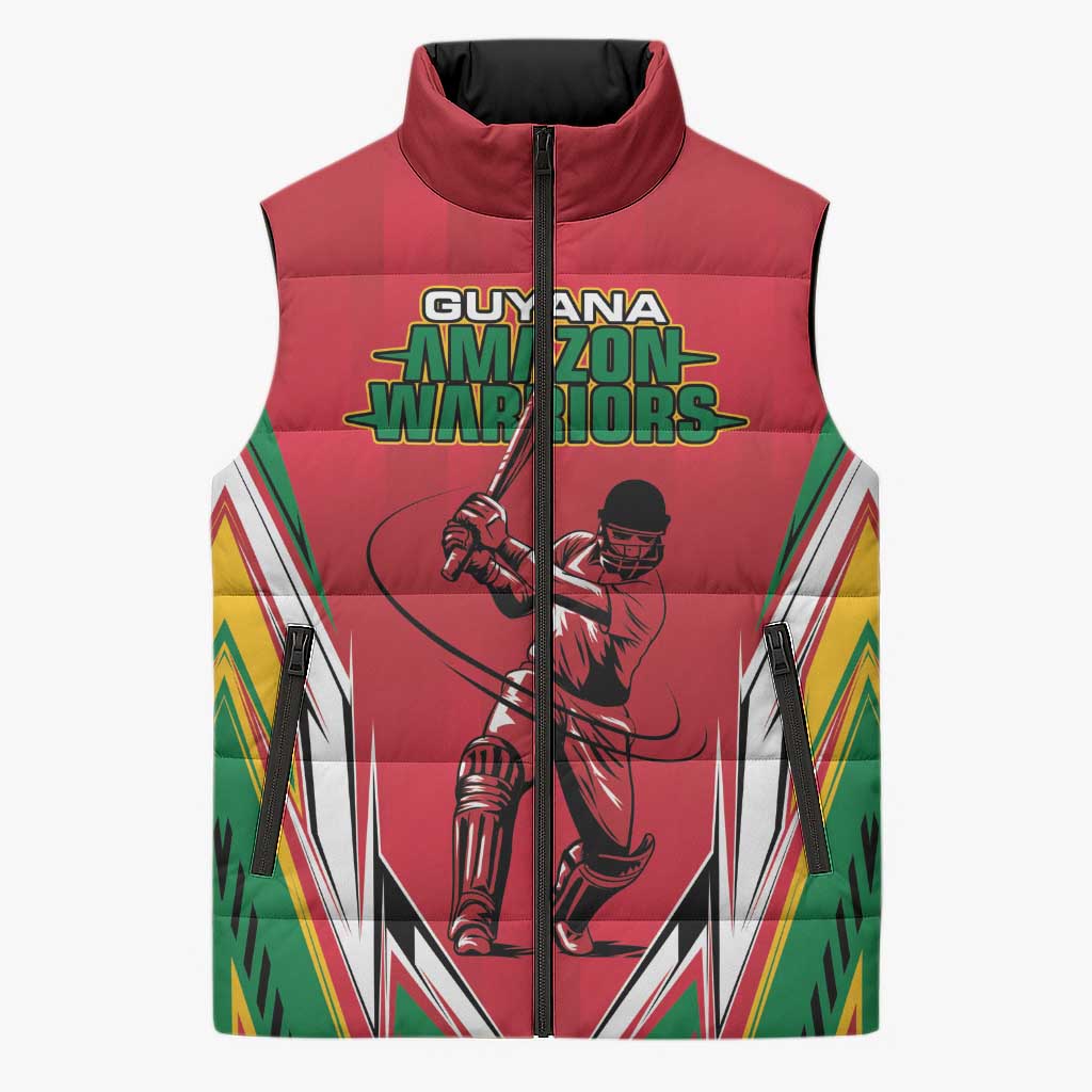 Guyana Cricket Amazon Warriors Custom Sleeveless Puffer Jacket Go Champion