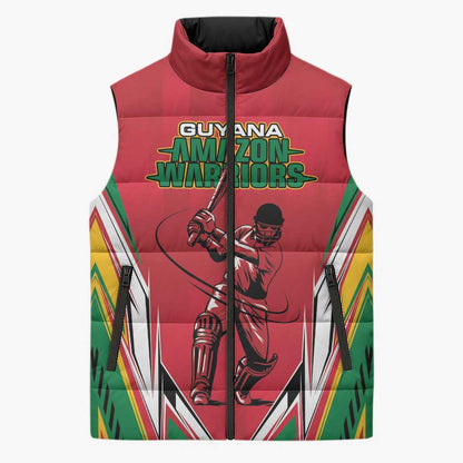 Guyana Cricket Amazon Warriors Custom Sleeveless Puffer Jacket Go Champion