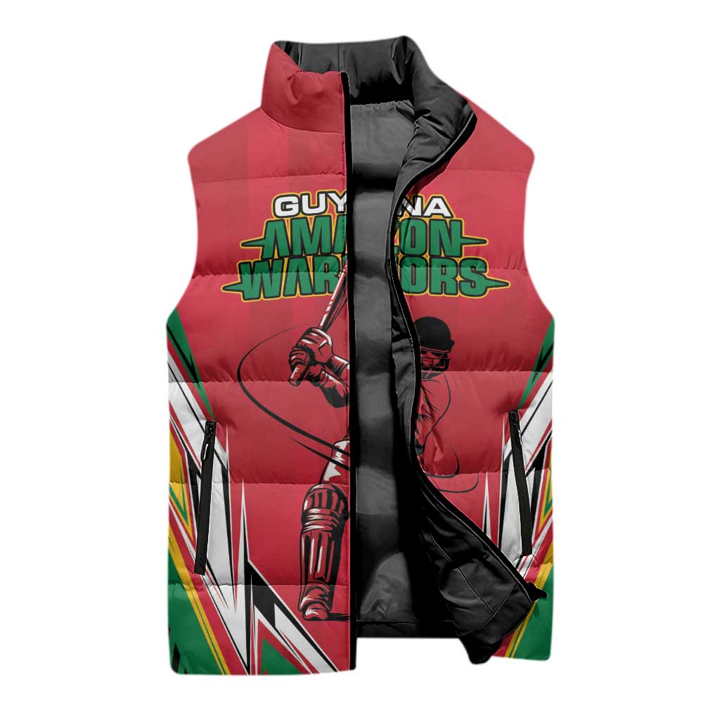 Guyana Cricket Amazon Warriors Custom Sleeveless Puffer Jacket Go Champion