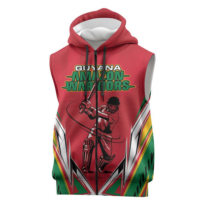Guyana Cricket Amazon Warriors Custom Sleeveless Zip Hoodie Go Champion - African Pride