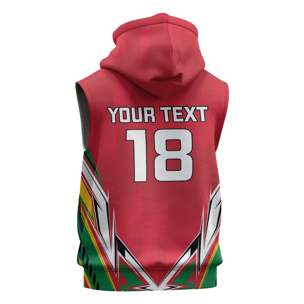 Guyana Cricket Amazon Warriors Custom Sleeveless Zip Hoodie Go Champion - African Pride