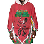 Guyana Cricket Amazon Warriors Custom Wearable Blanket Hoodie Go Champion - African Pride