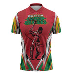 Guyana Cricket Amazon Warriors Custom Zipper Polo Shirt Go Champion