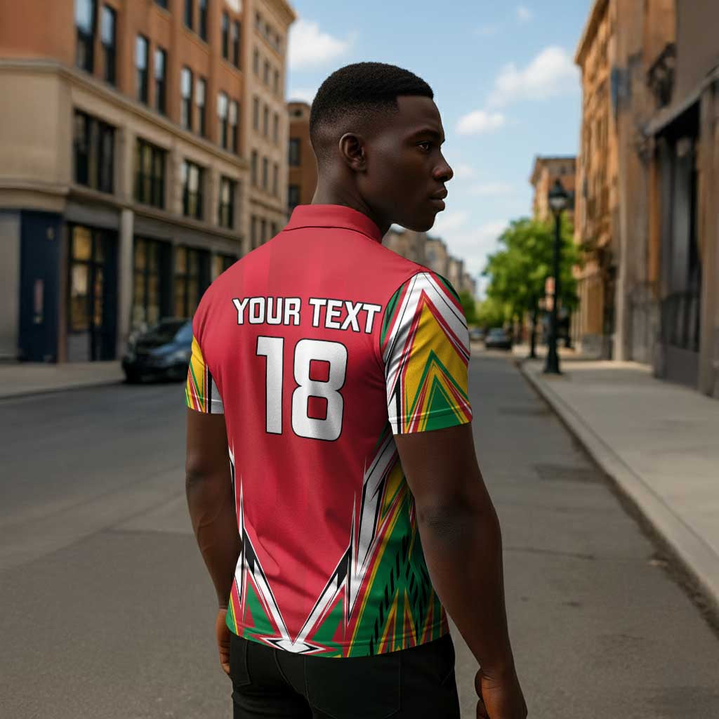 Guyana Cricket Amazon Warriors Custom Zipper Polo Shirt Go Champion